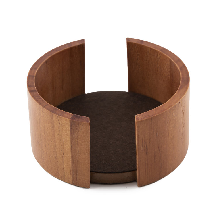 Thirstystone Circular Oak Coaster Holder & Reviews Wayfair.ca